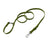 Silicone pet collar with alphabet letters in Mint Green Collar, showing size and shape