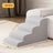Three-step pet stairs for small dogs and cats, photo from another angle