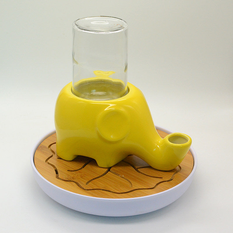Ceramic elephant cat water dispenser, detail photo 17