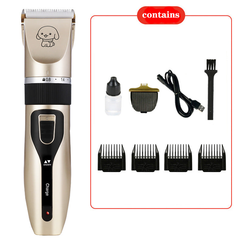 Cordless Dog Hair Clippers with Guide Combs, Low Noise Trimmer Kit