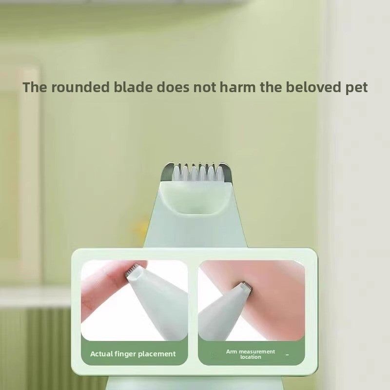 Cordless LED Pet Hair Trimmer with Ceramic Blade, Low Noise