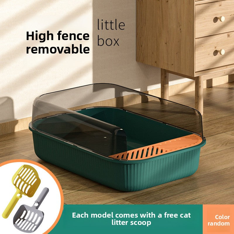 Top Entry Cat Litter Box with High Border, Low Tracking Design