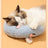 Plush crescent moon pet pillow for cats, product image 1