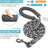 Multi dog retractable lead in black, orange and blue