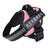 Reflective nylon vest dog harness in black for large dogs