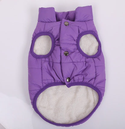 Windproof fleece lined dog winter jacket, available in 3 colours, image 21