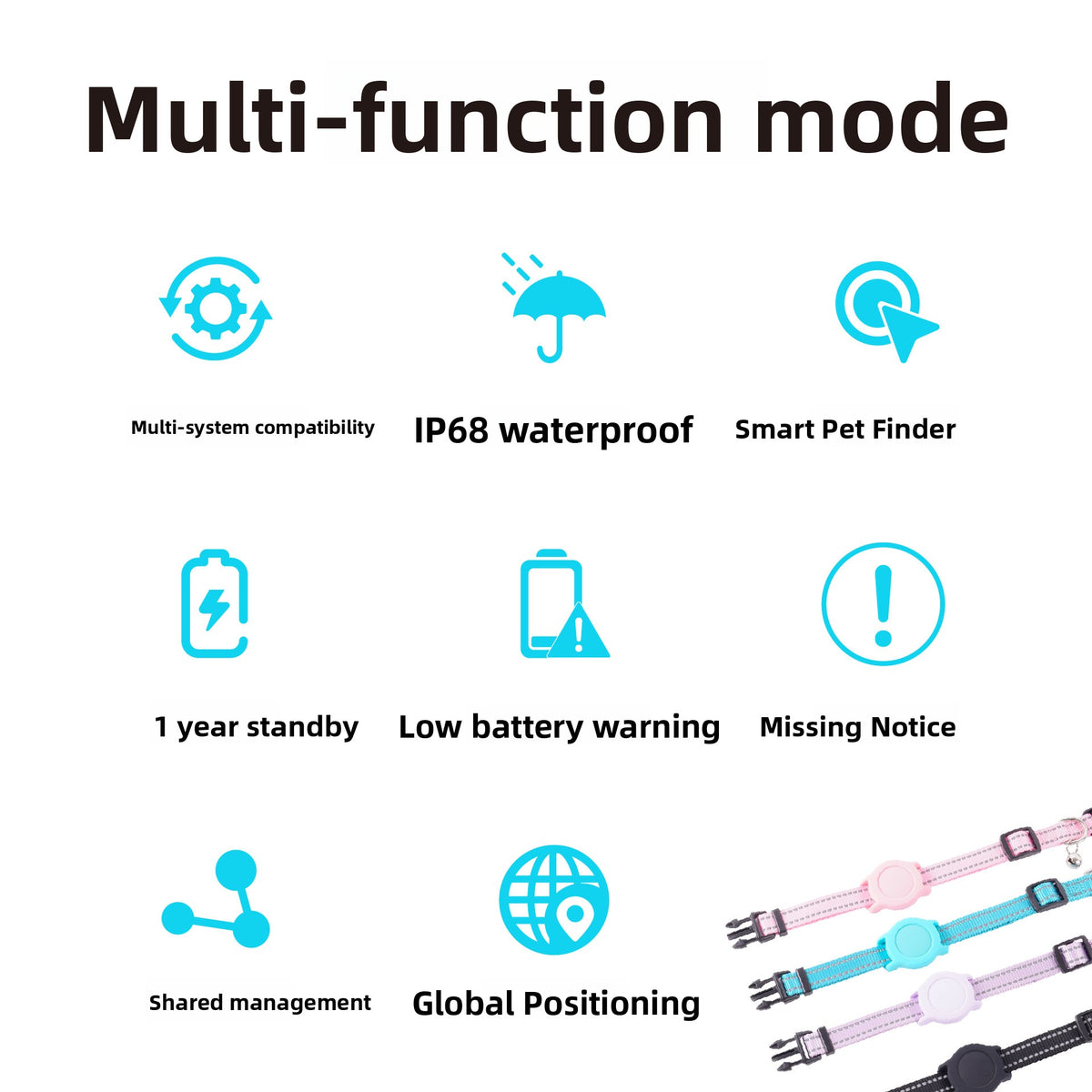 Reflective Bluetooth tracker collar for cats and small dogs, in a home setting