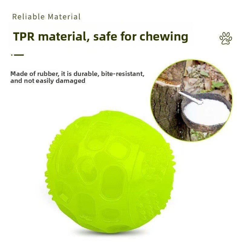 Glow-in-the-dark squeaky chew ball for dogs - photo 2