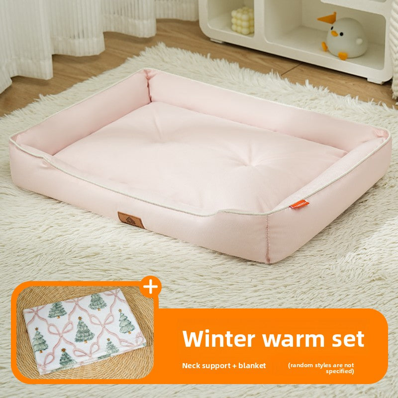 Waterproof Oxford dog bed with raised edges and soft base, photo 46
