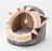 Semi-enclosed washable cat bed with cute animal print design, photo 20