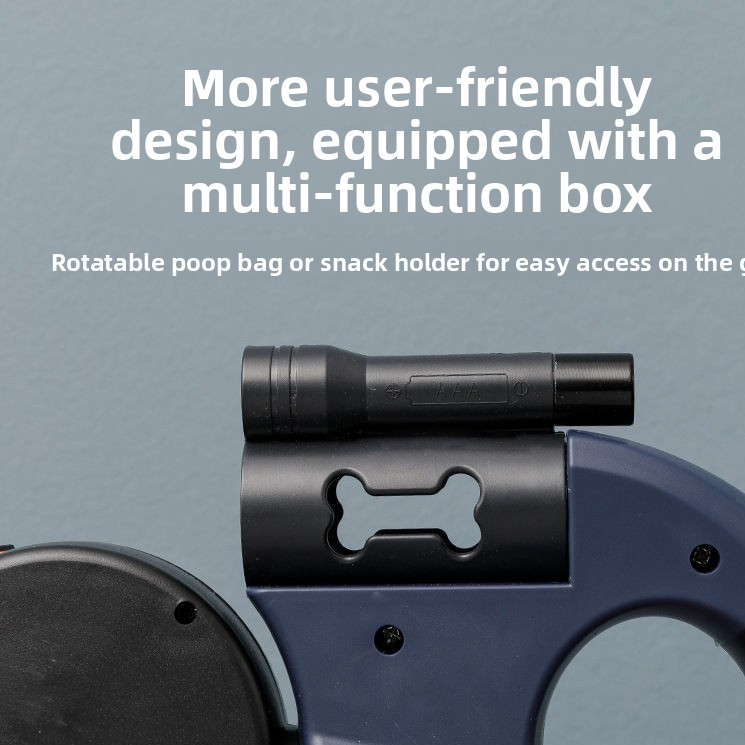 Two-headed retractable lead for dogs, ideal for walking two dogs
