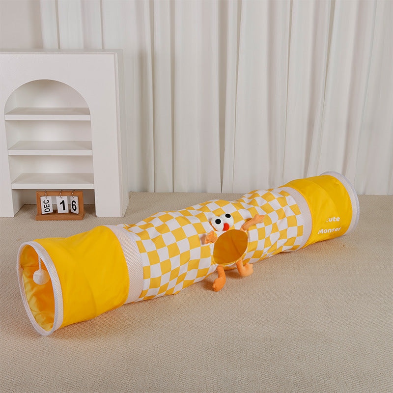 Crinkle cat tunnel toy with peek-a-boo holes, photo 10 of 13