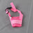 Soft red cloth dog muzzle with adjustable strap for grooming, product image 6
