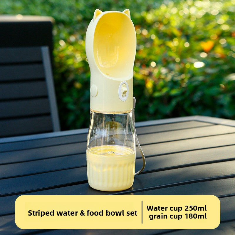 Portable Leakproof Pet Water Bottle and Feeding Cup in Several Styles, 280ml to 500ml