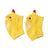 Pair of dog knee pads with cute animal prints and elastic cuffs, view 3