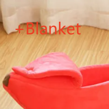 Playful fruit-shaped pet bed with curved sides, product detail photo