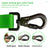 Shock absorbing dog lead and matching collar set in black