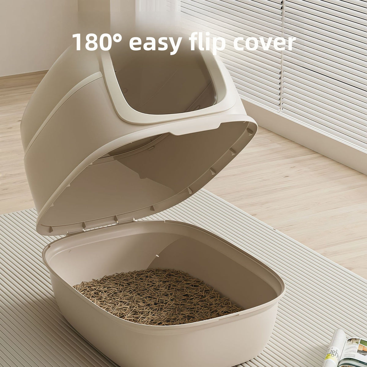 Fully Enclosed Cat Litter Box, Standard or UV Disinfecting