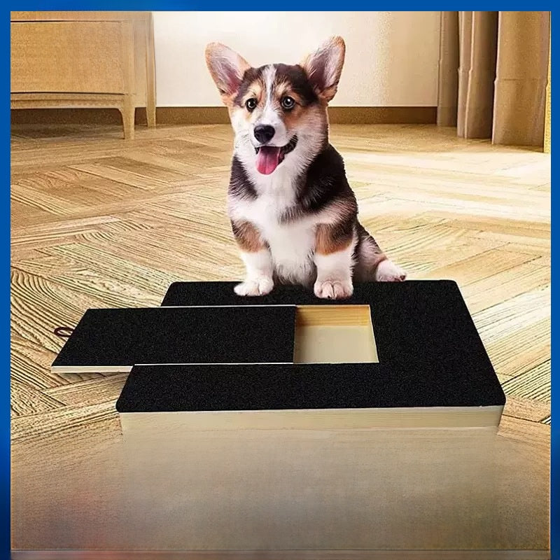 Wooden Dog Nail Scratch Board with Pull-Out Treat Box