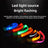 LED mesh dog collar with light modes in Yellow, close-up detail