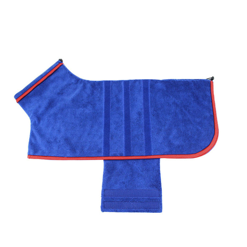 Quick-Dry Microfibre Dog Bathrobe, Absorbent Drying Coat After Baths