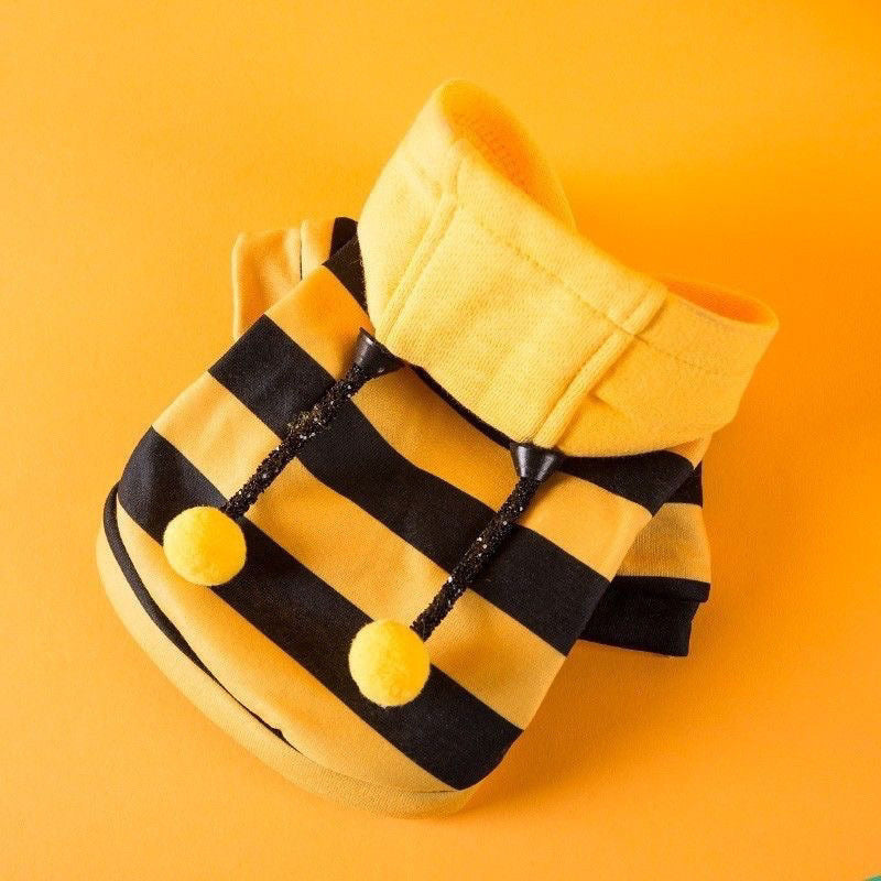 Little bee velvet lined pet sweatshirt for dogs, in Yellow Bee, image 7
