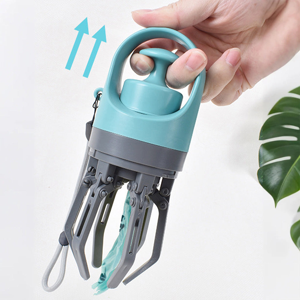 Zero Contact Dog Poo Picker with Six-Claw Grip, Portable Scooper