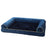 Khaki square dog bed with supportive sponge padding in large size