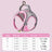 Two tone vest harness in pink and grey on a small dog