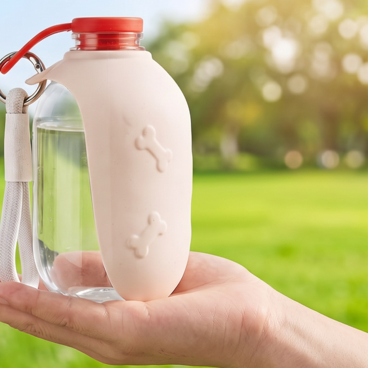 Collapsible 300ml Silicone Pet Water Bottle Capsule with Leak-Proof Seal for Travel