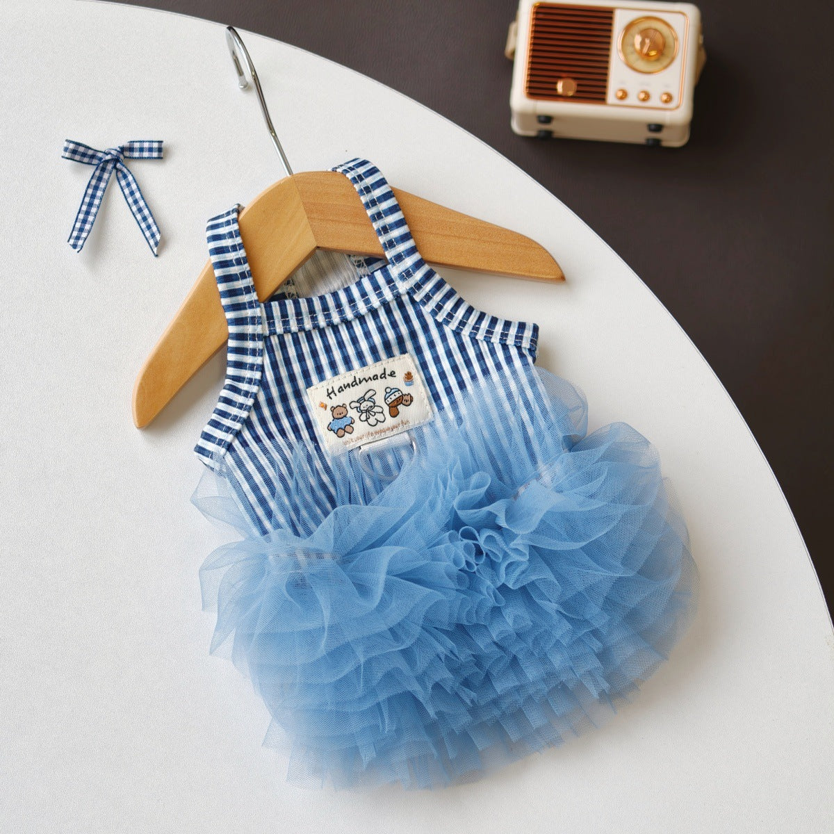 Striped mesh tutu dress for dogs and cats, in Striped Tutu, image 4