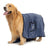 Microfibre pet bath towel with pocket gloves in Emerald Green, side view