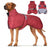 Thick padded reflective burgundy coat for large dogs, product image 8