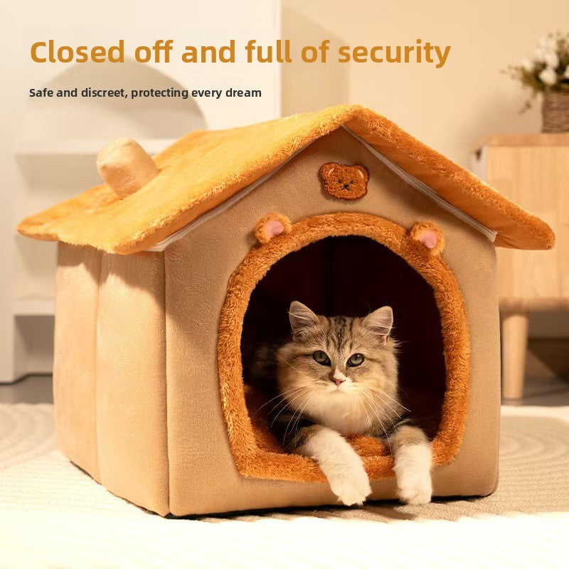 Animal Design Pet House for Cats and Small Dogs, Washable