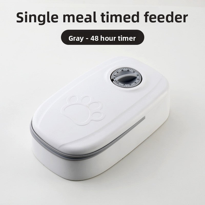 Automatic Timed Pet Feeder with Single or Double Meal Compartments for Cats and Dogs