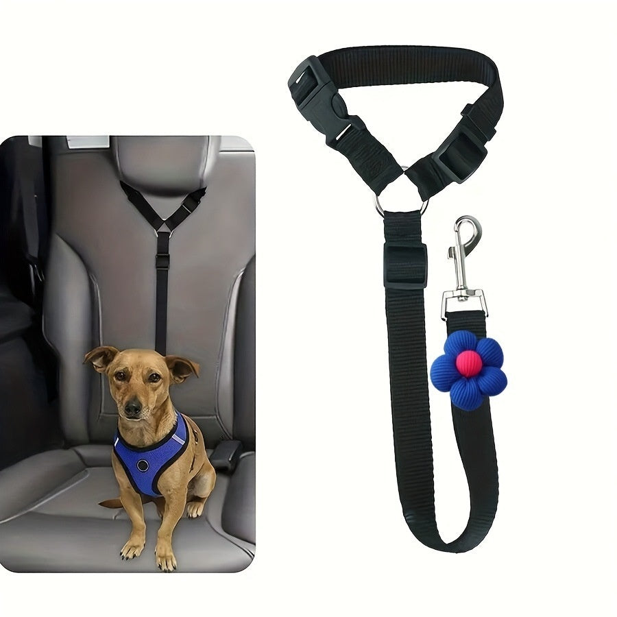 Elastic dog car headrest lead in nylon webbing, product image 6