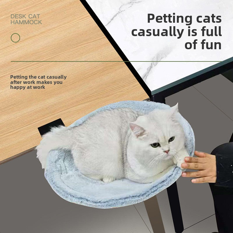 Desk mounted cat hammock with 40cm ring, photo 2 of 16