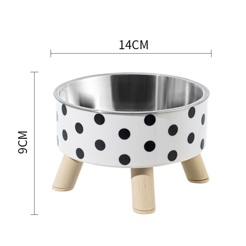 Elevated Pet Food Bowl with Stainless Steel Insert