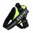 Breathable mesh reflective dog harness with lead in fluorescent green