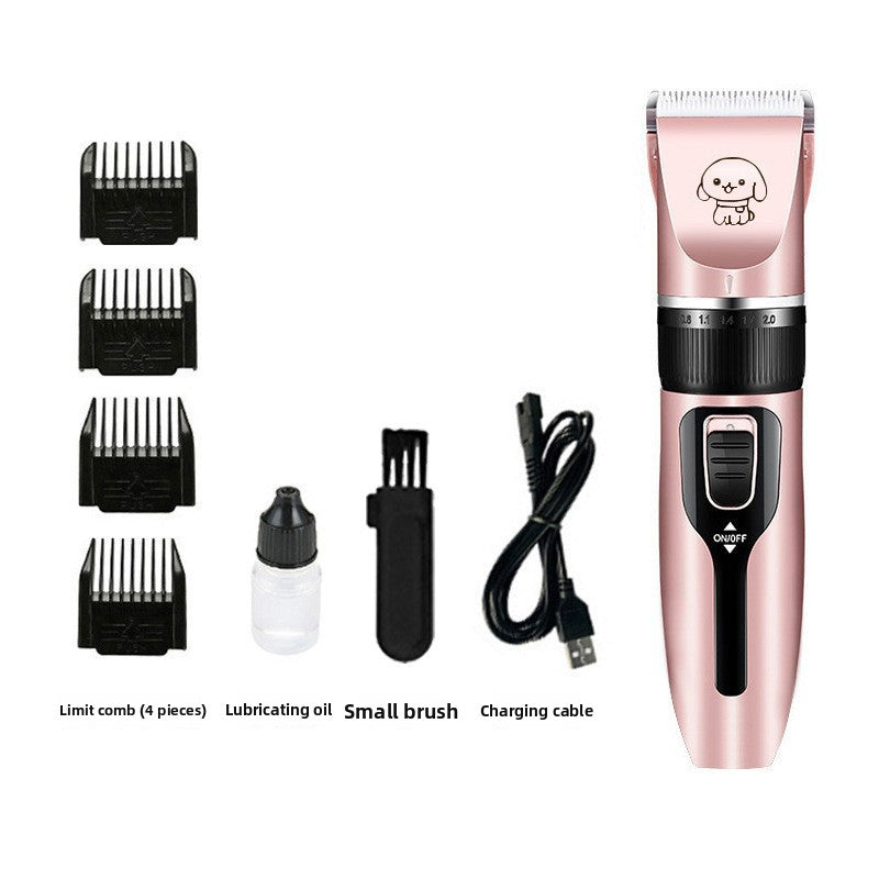 Rechargeable Low Noise Clipper Kit with Guide Combs for Dogs and Cats