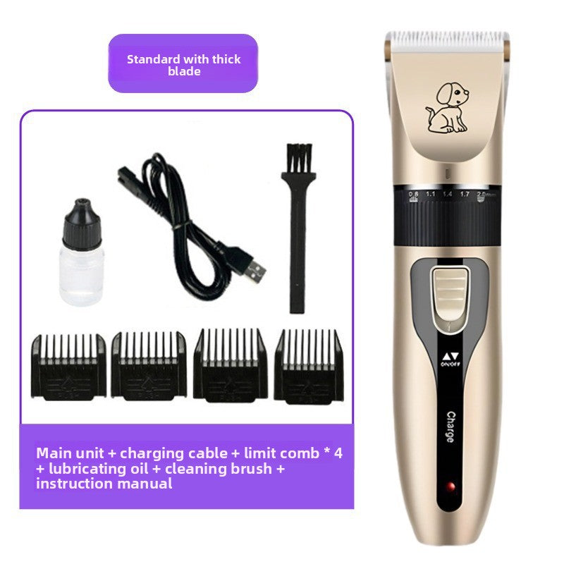 Ceramic Blade Pet Trimmer Kit with 8000 RPM Motor and Steel Combs