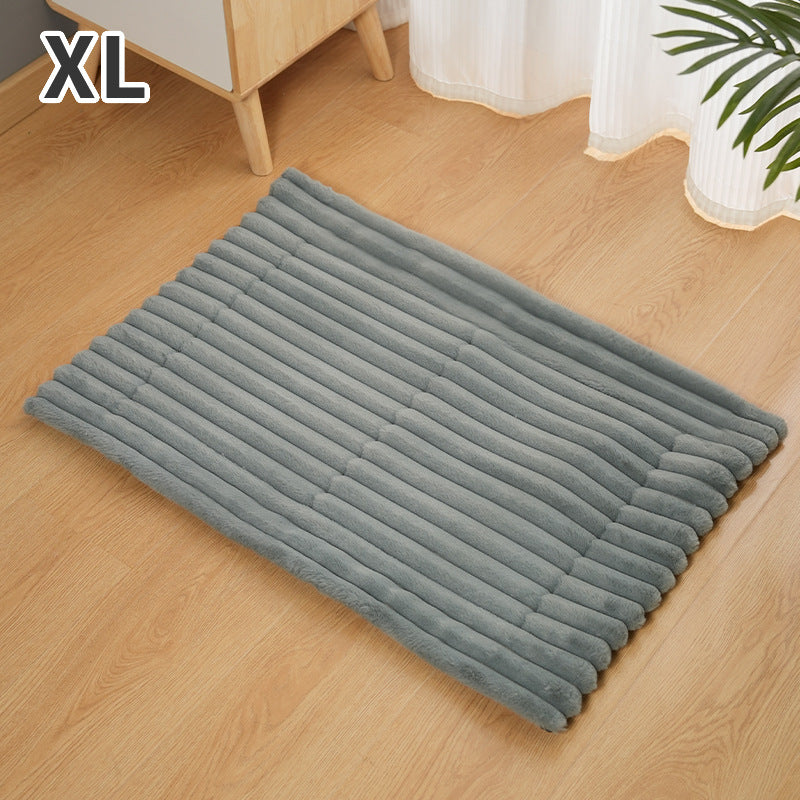 Cotton Velvet Pet Lying Mat, Machine Washable Warm Bed
