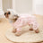 Fleece lined cable knit dog jumpsuit, available in 12 colours, image 3