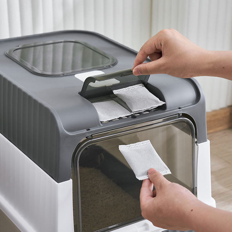Enclosed Cat Litter Box with Drawer, Deodorising or Sterilising