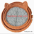Brown rattan woven pet bed with blue cushion for cats, view 42