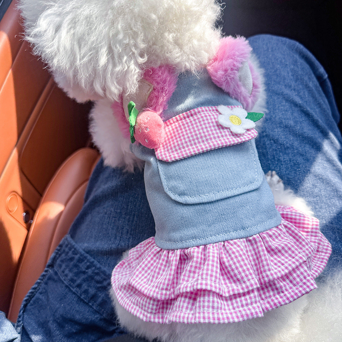 Cute denim skirt for small dogs and cats, available in 13 styles, image 22