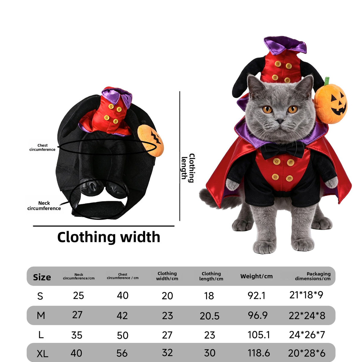 Funny pumpkin and spider Halloween costume for dogs and cats, image 78