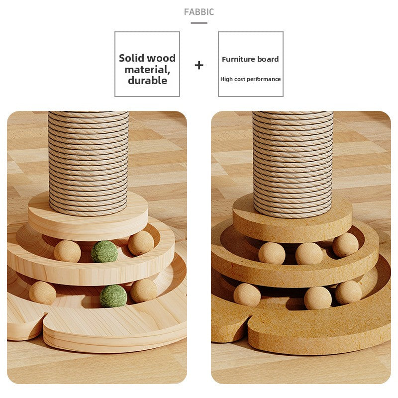 Plant style sisal cat scratching post with leaves, photo 4 of 19