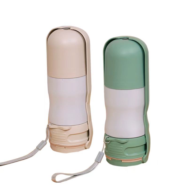 Portable Dog Water Cup with Built-In Light and USB Cable for Night Walks