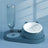 Dual Bowl Pet Feeder with Removable Stainless Steel Inserts and Weighted Anti-Slip Base